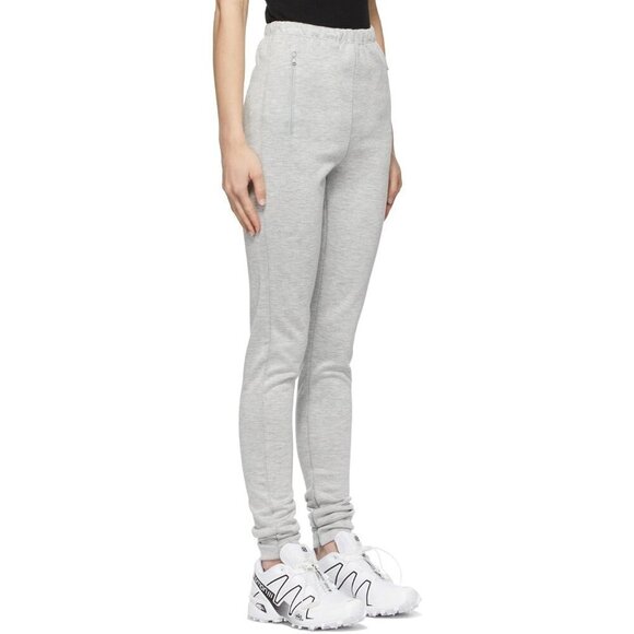 WARDROBE.NYC Side Zip Leggings in Grey Marl XSmall New Womens Skinny Pants - Picture 13 of 16